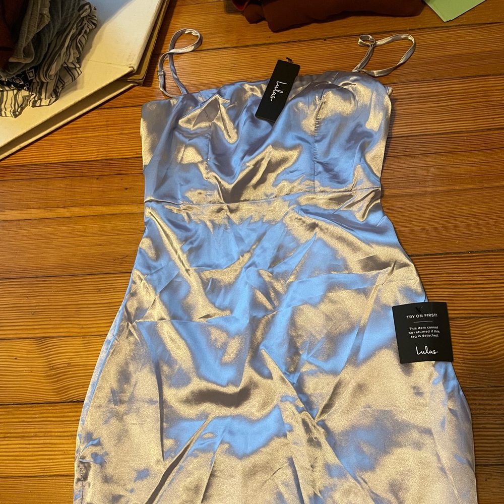 Lulus XS Lavender Silky Mini Dress